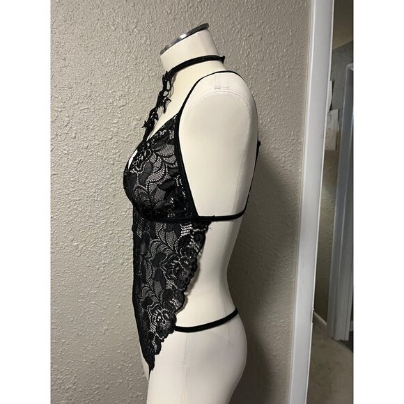 NWOT LACE TEDDY LINGERIE SIZE SMAL GSTRING CHOKER - Picture 4 of 9
